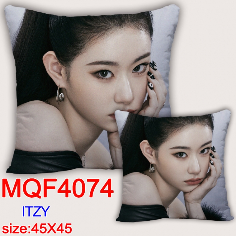ITZY square full-color pillow cushion 45X45CM NO FILLING MQF-4074