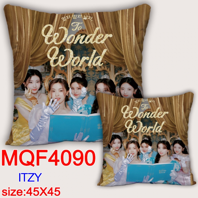 ITZY square full-color pillow cushion 45X45CM NO FILLING MQF-4090
