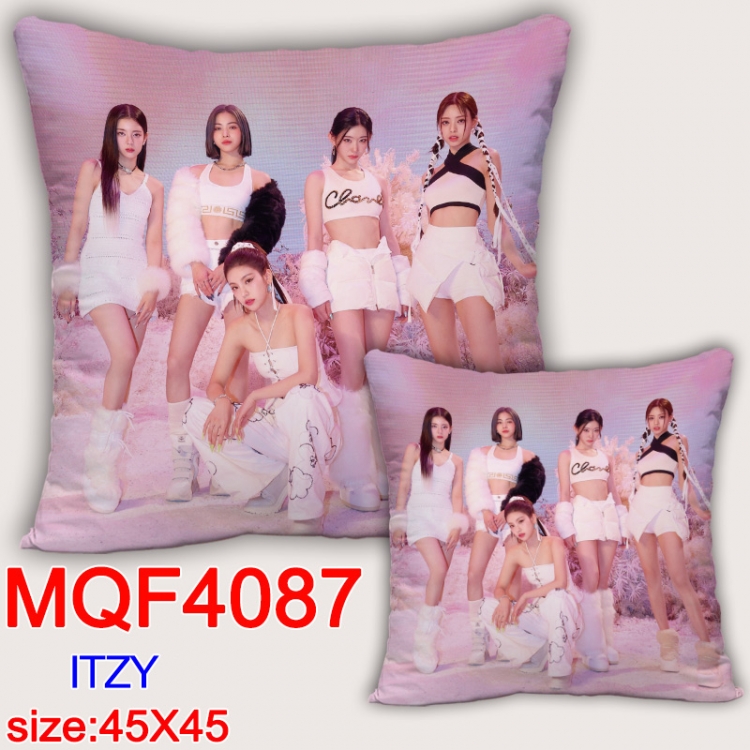 ITZY square full-color pillow cushion 45X45CM NO FILLING MQF-4087