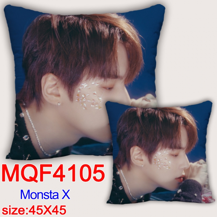 Monsta X square full-color pillow cushion 45X45CM NO FILLING MQF-4105