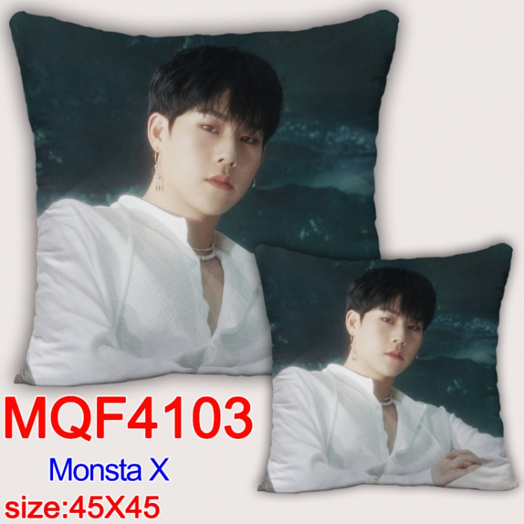 Monsta X square full-color pillow cushion 45X45CM NO FILLING MQF-4103
