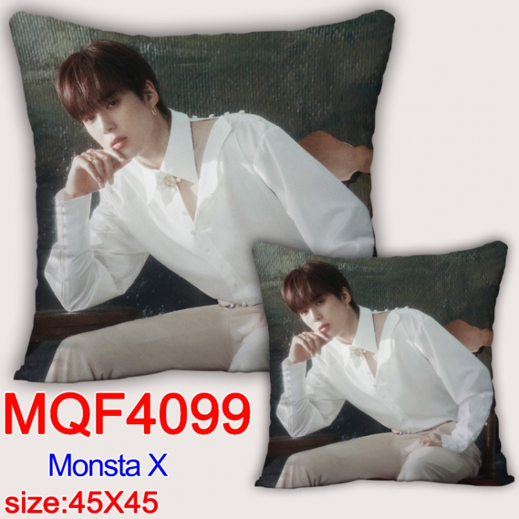 Monsta X square full-color pillow cushion 45X45CM NO FILLING MQF-4099