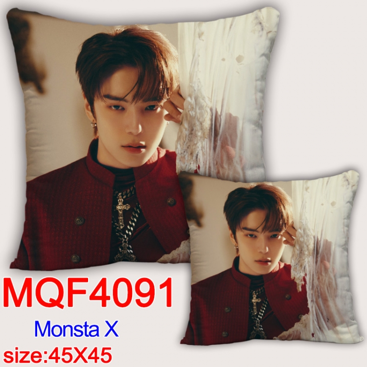 Monsta X square full-color pillow cushion 45X45CM NO FILLING MQF-4091