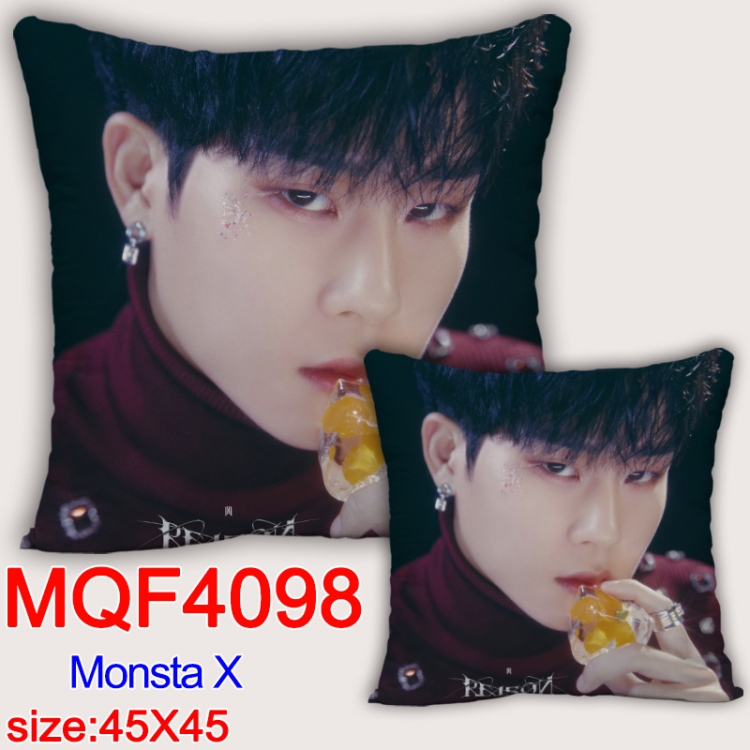 Monsta X square full-color pillow cushion 45X45CM NO FILLING MQF-4098