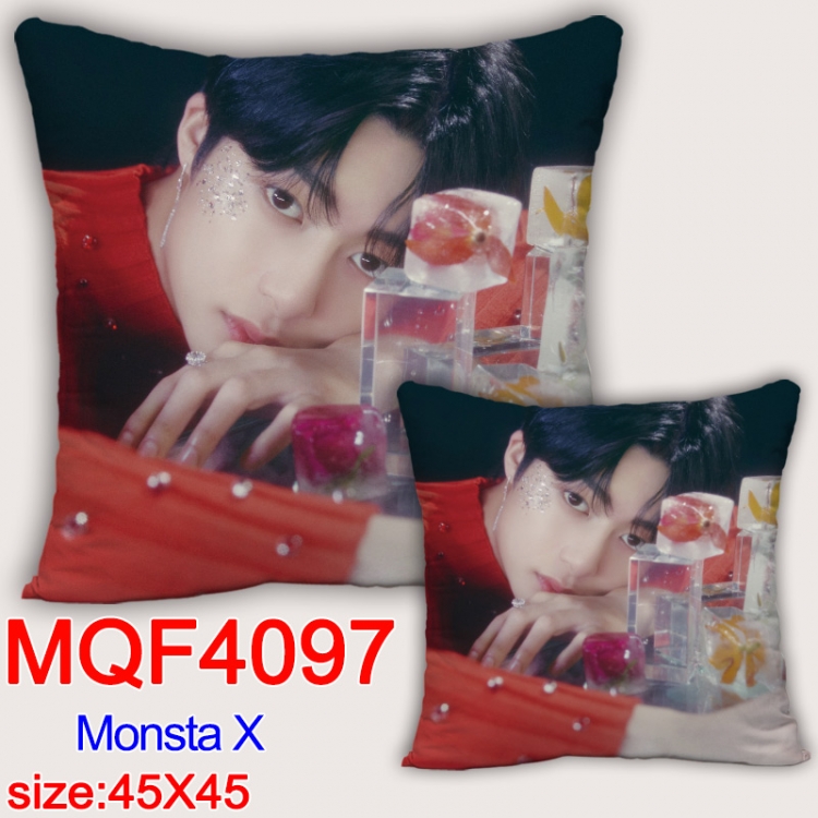Monsta X square full-color pillow cushion 45X45CM NO FILLING  MQF-4097