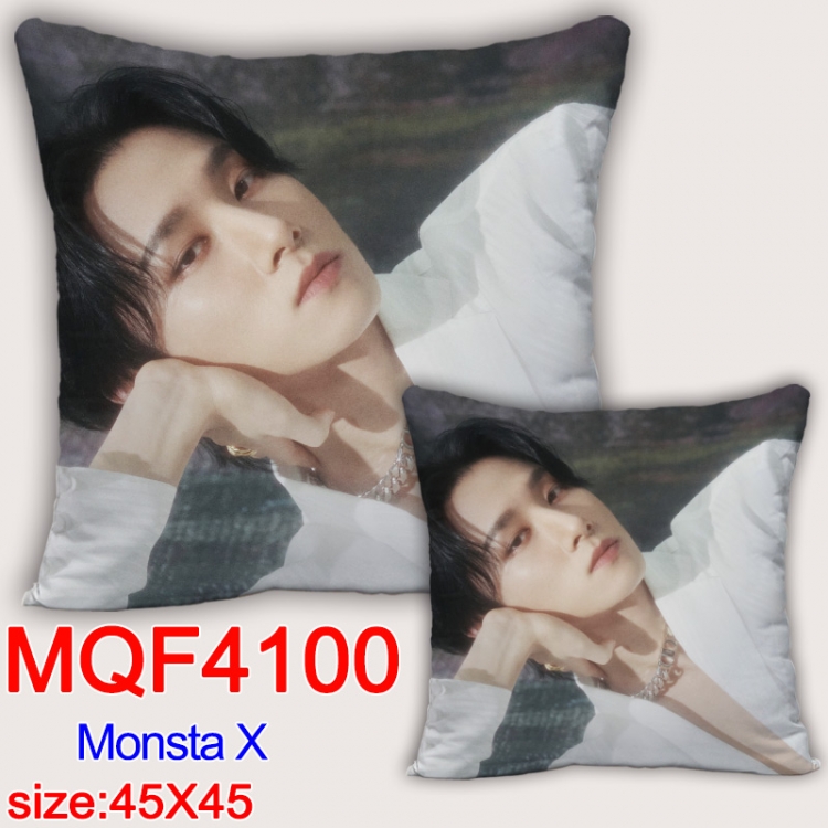 Monsta X square full-color pillow cushion 45X45CM NO FILLING MQF-4100
