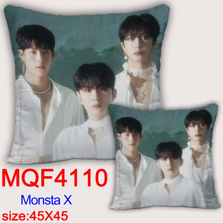 Monsta X square full-color pillow cushion 45X45CM NO FILLING MQF-4110