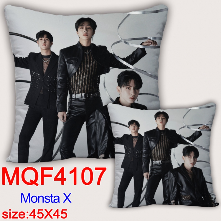Monsta X square full-color pillow cushion 45X45CM NO FILLING MQF-4107