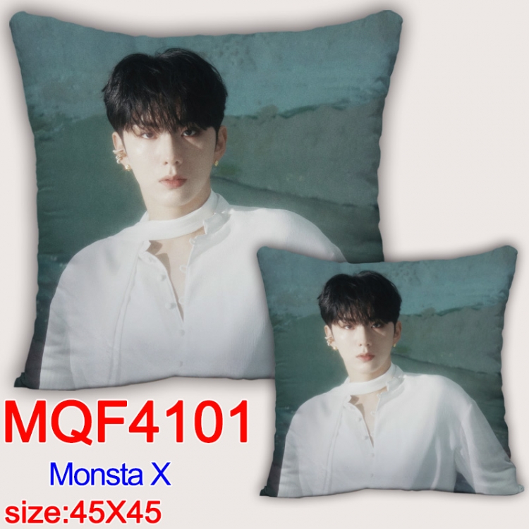Monsta X square full-color pillow cushion 45X45CM NO FILLING  MQF-4101