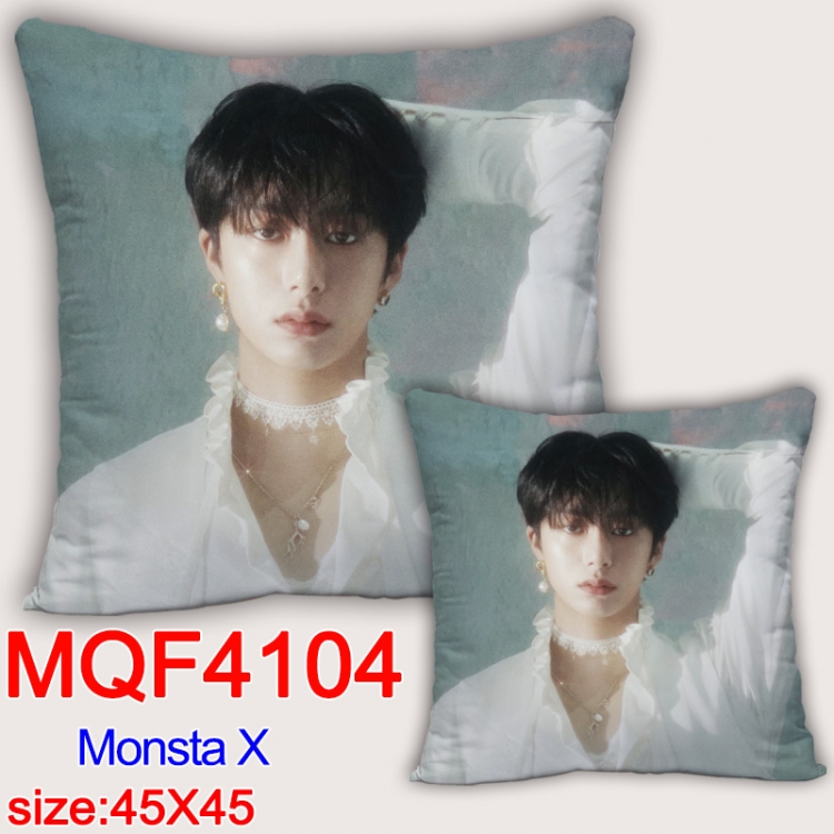 Monsta X square full-color pillow cushion 45X45CM NO FILLING MQF-4104