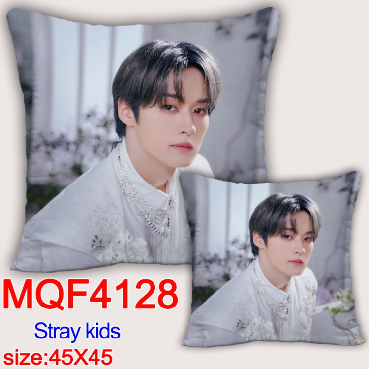 Stray kids square full-color pillow cushion 45X45CM NO FILLING MQF-4128