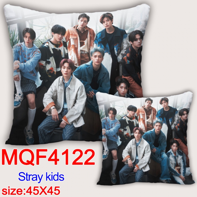 Stray kids square full-color pillow cushion 45X45CM NO FILLING MQF-4122