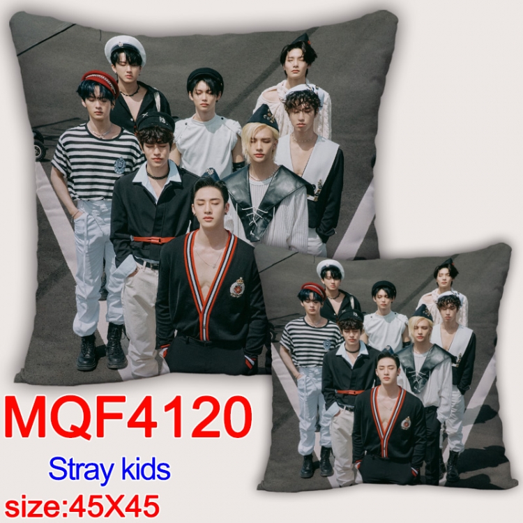 Stray kids square full-color pillow cushion 45X45CM NO FILLING MQF-4120