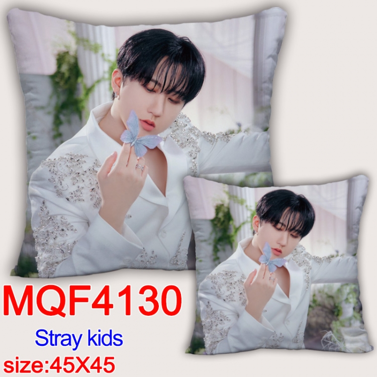 Stray kids square full-color pillow cushion 45X45CM NO FILLING MQF-4130
