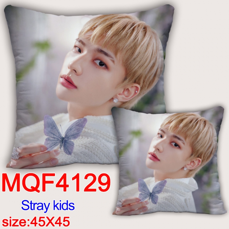 Stray kids square full-color pillow cushion 45X45CM NO FILLING MQF-4129