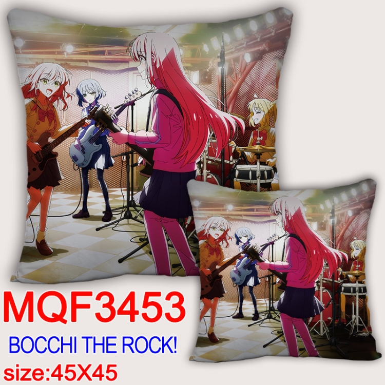 Bocchi the Rock Anime square full-color pillow cushion 45X45CM NO FILLING MQF-3453