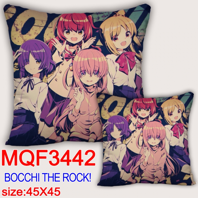 Bocchi the Rock Anime square full-color pillow cushion 45X45CM NO FILLING MQF-3442