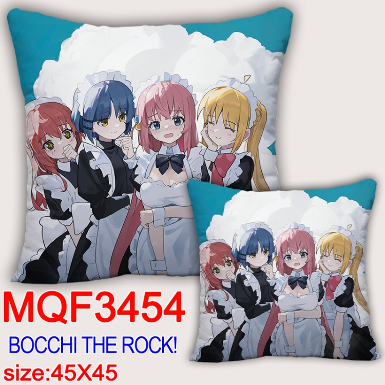 Bocchi the Rock Anime square full-color pillow cushion 45X45CM NO FILLING  MQF-3454