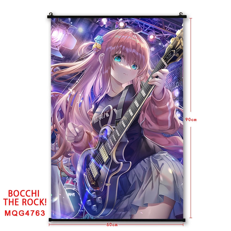 Bocchi the Rock Anime black Plastic rod Cloth painting Wall Scroll 60X90CM MQG-4763