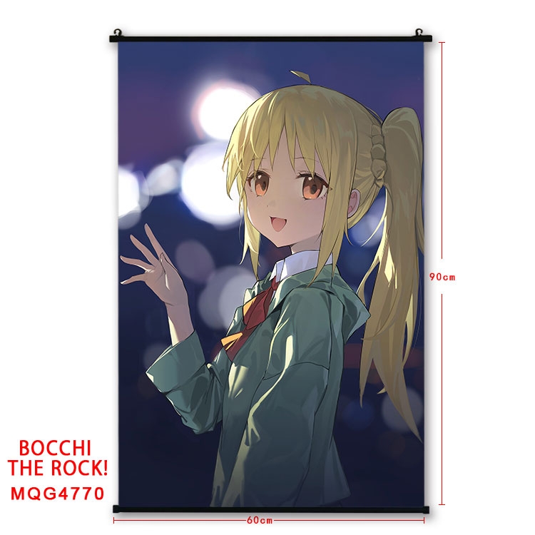 Bocchi the Rock  Anime black Plastic rod Cloth painting Wall Scroll 60X90CM MQG-4770