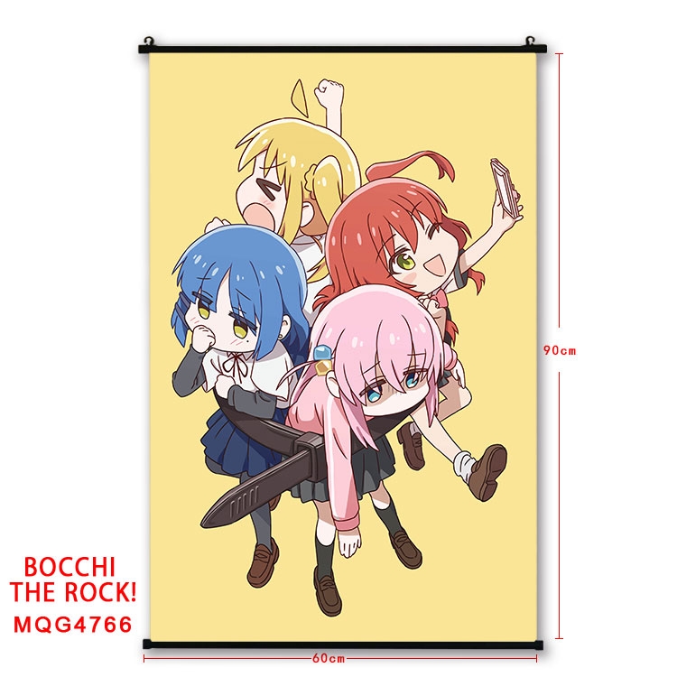 Bocchi the Rock Anime black Plastic rod Cloth painting Wall Scroll 60X90CM MQG-4766