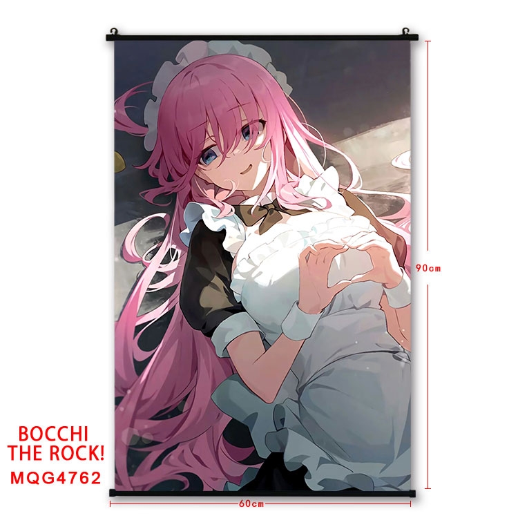 Bocchi the Rock Anime black Plastic rod Cloth painting Wall Scroll 60X90CM  MQG-4762