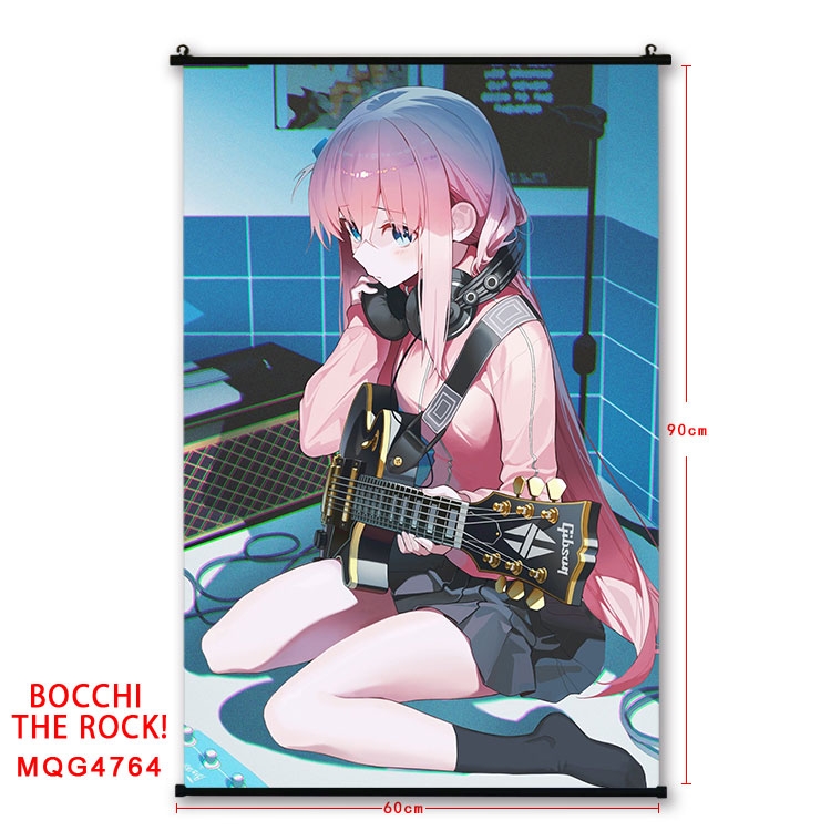 Bocchi the Rock Anime black Plastic rod Cloth painting Wall Scroll 60X90CM MQG-4764