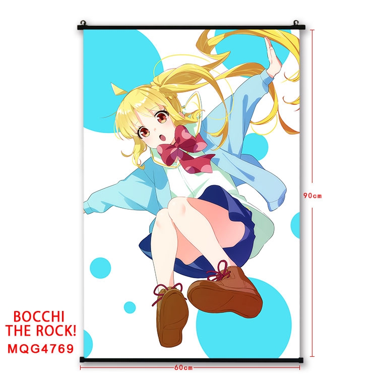 Bocchi the Rock  Anime black Plastic rod Cloth painting Wall Scroll 60X90CM  MQG-4769