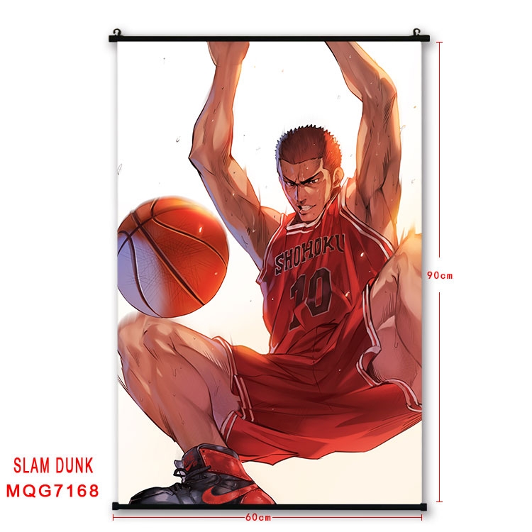 Slam Dunk Anime black Plastic rod Cloth painting Wall Scroll 60X90CM  MQG-7168