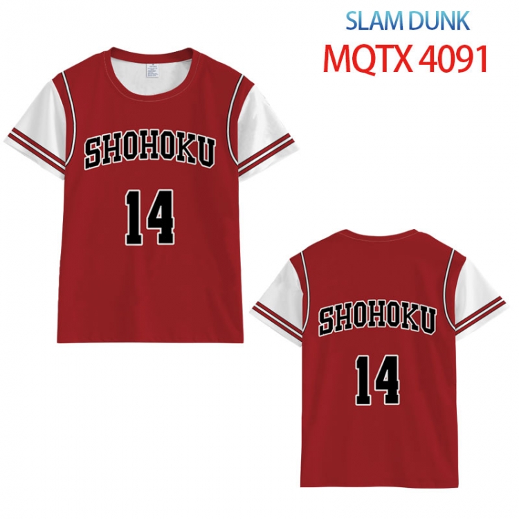 Slam Dunk full color printed short-sleeved T-shirt from 2XS to 5XL MQTX-4091