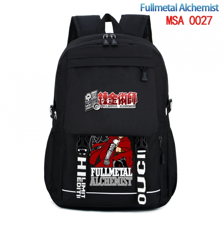 Fullmetal Alchemist Animation trend large capacity travel bag backpack 31X46X14cm MSA-0027