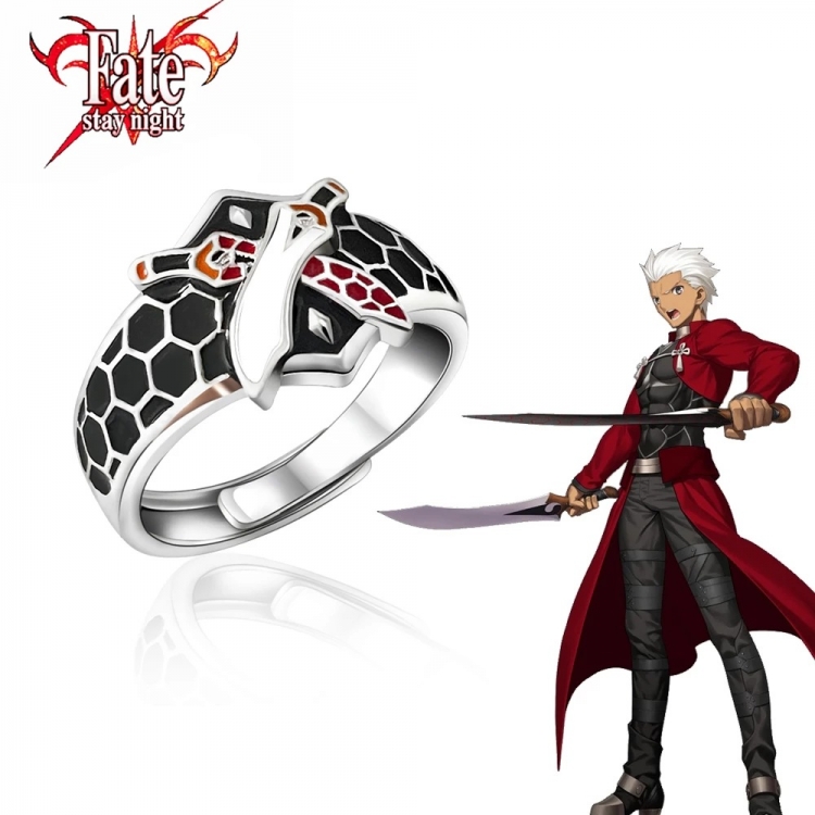Fate stay night Animation peripheral decoration metal ring COS ring OPP packaging price for 5 pcs