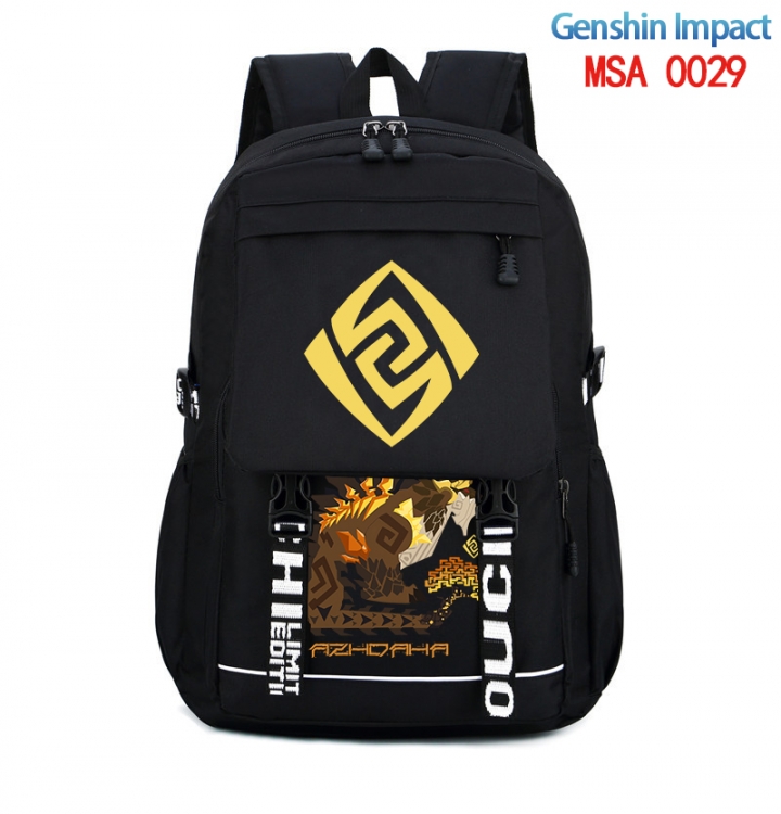 Genshin Impact Animation trend large capacity travel bag backpack 31X46X14cm MSA-0029