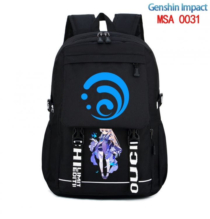 Genshin Impact Animation trend large capacity travel bag backpack 31X46X14cm MSA-0031