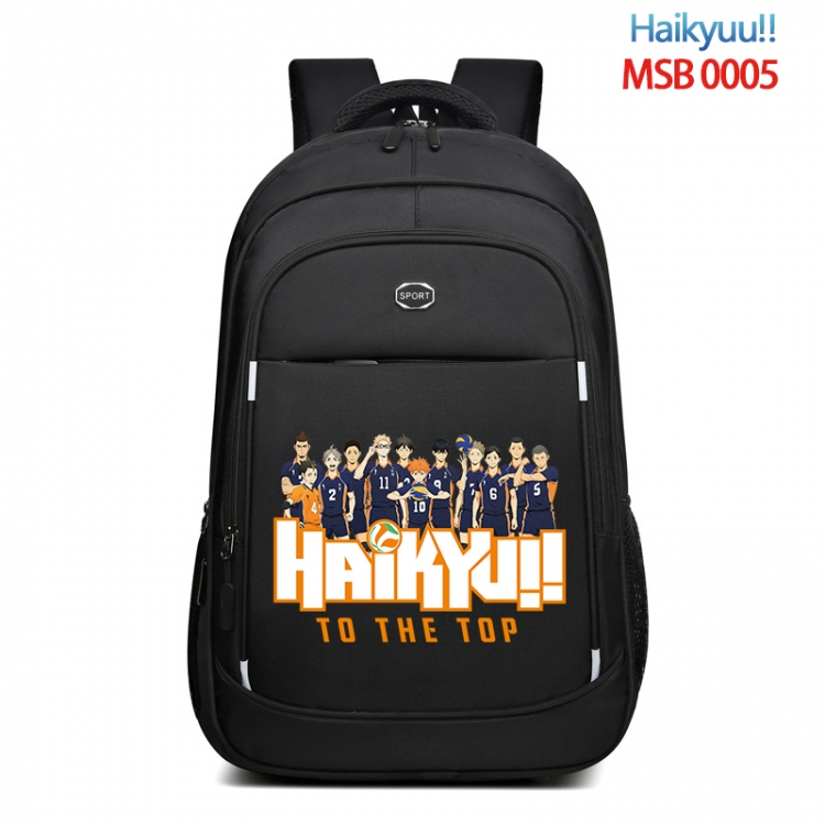 Haikyuu!! Anime fashion Oxford noodle backpack backpack travel bag 35x21x55cm MSB-0005