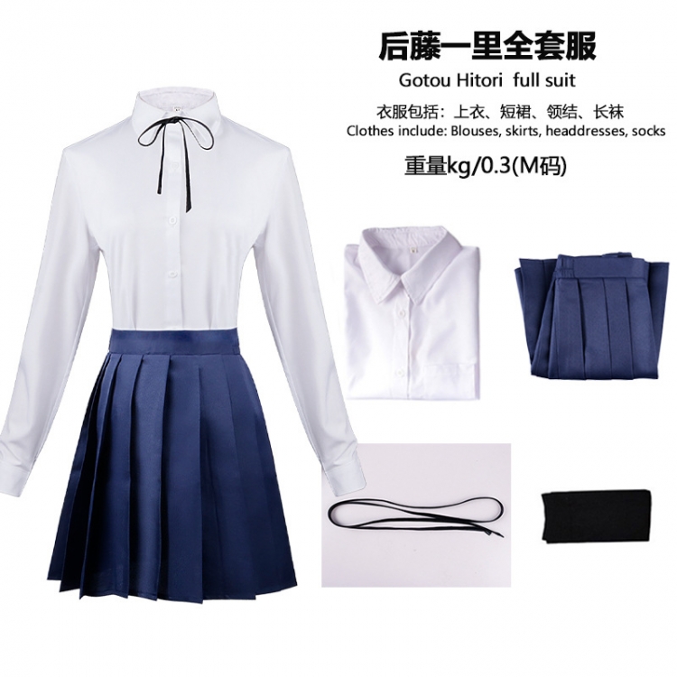 Bocchi the Rock  5-piece anime cosplay costume  from S to 2XL price for 2 pcs