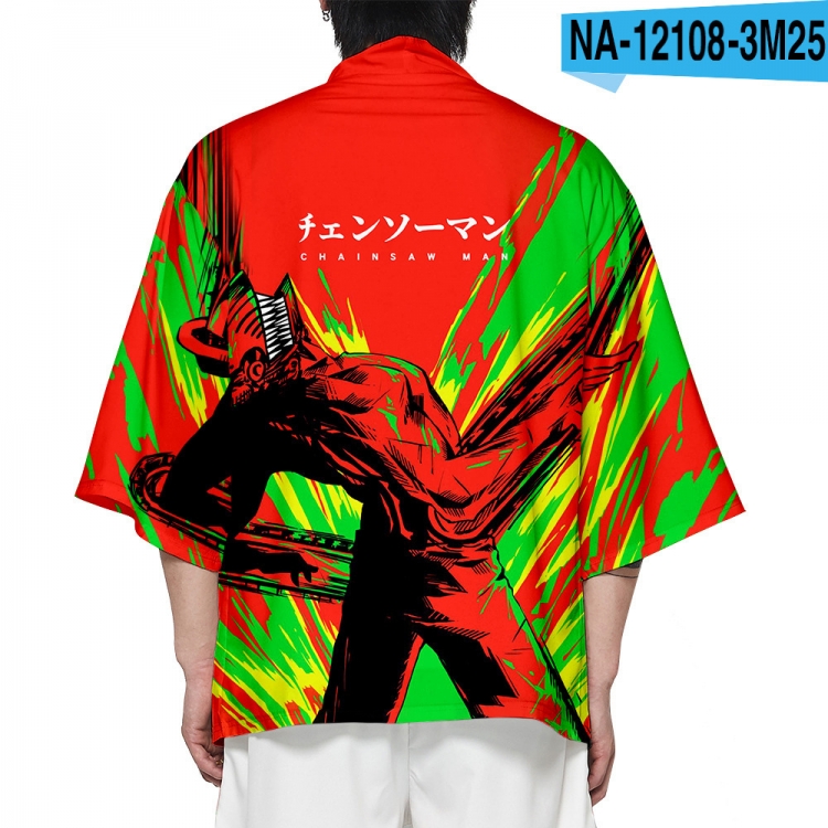 Chainsaw man Full color COS kimono cloak jacket from 2XS to 4XL  three days in advance