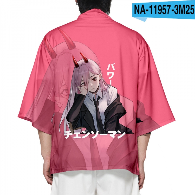 Chainsaw man Full color COS kimono cloak jacket from 2XS to 4XL  three days in advance