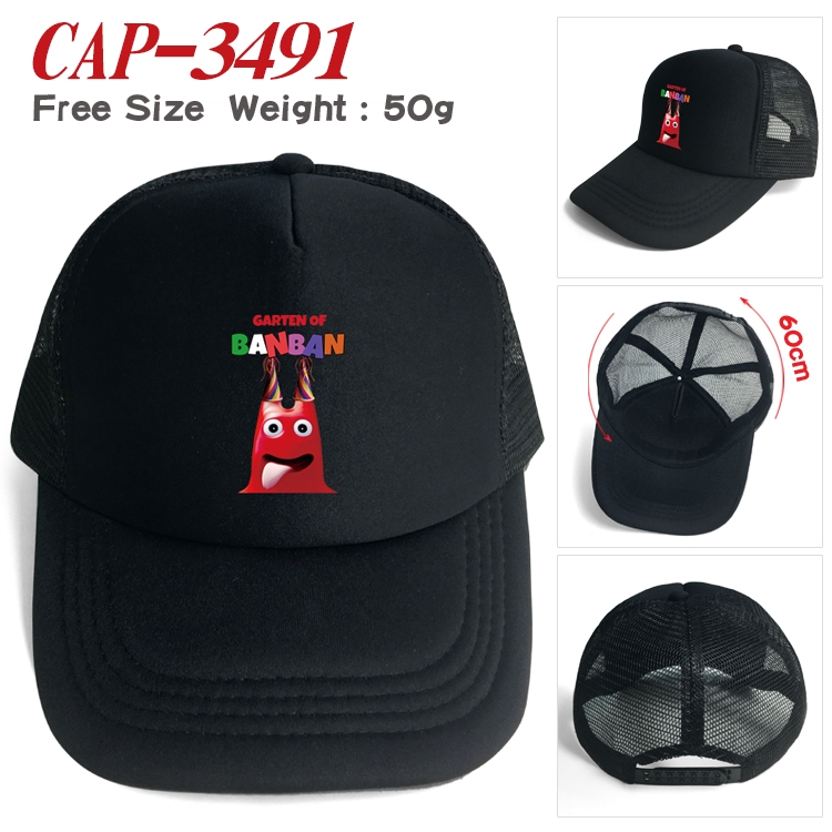 Garten of Banban Anime mesh cap peaked cap sun hat 60cm CAP-3491