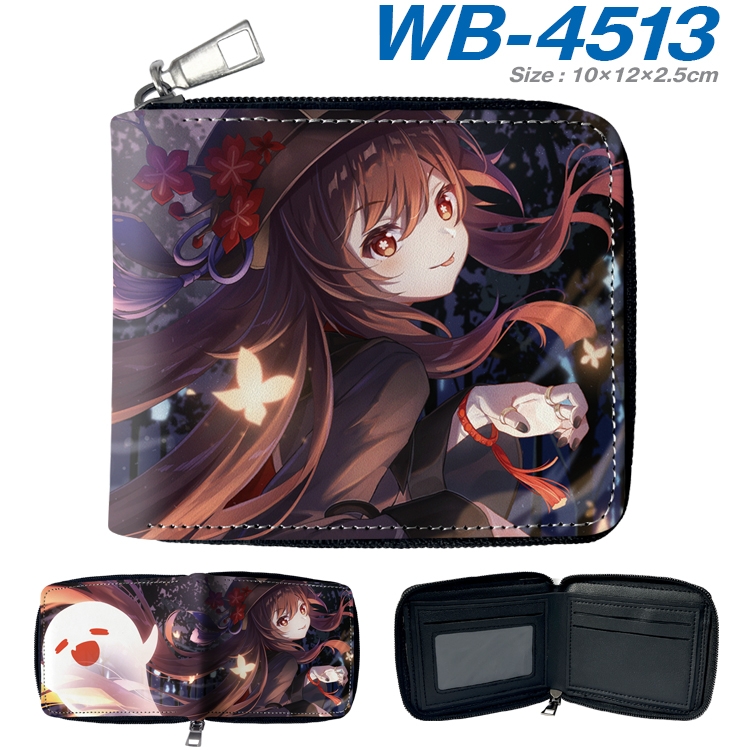 Genshin Impact Anime Full Color Short All Inclusive Zipper Wallet 10x12x2.5cm WB-4513A