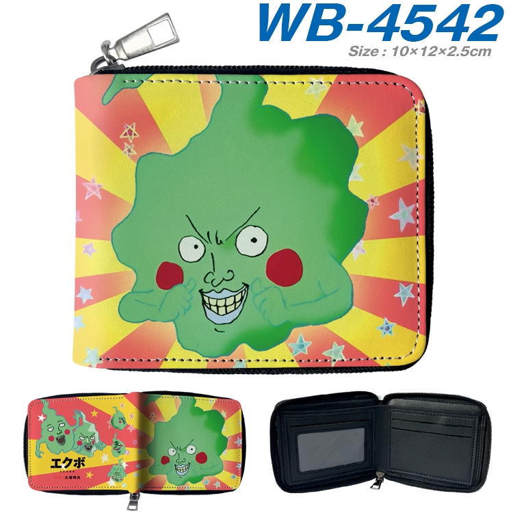 Mob Psycho 100 Anime Full Color Short All Inclusive Zipper Wallet 10x12x2.5cm WB-4542A