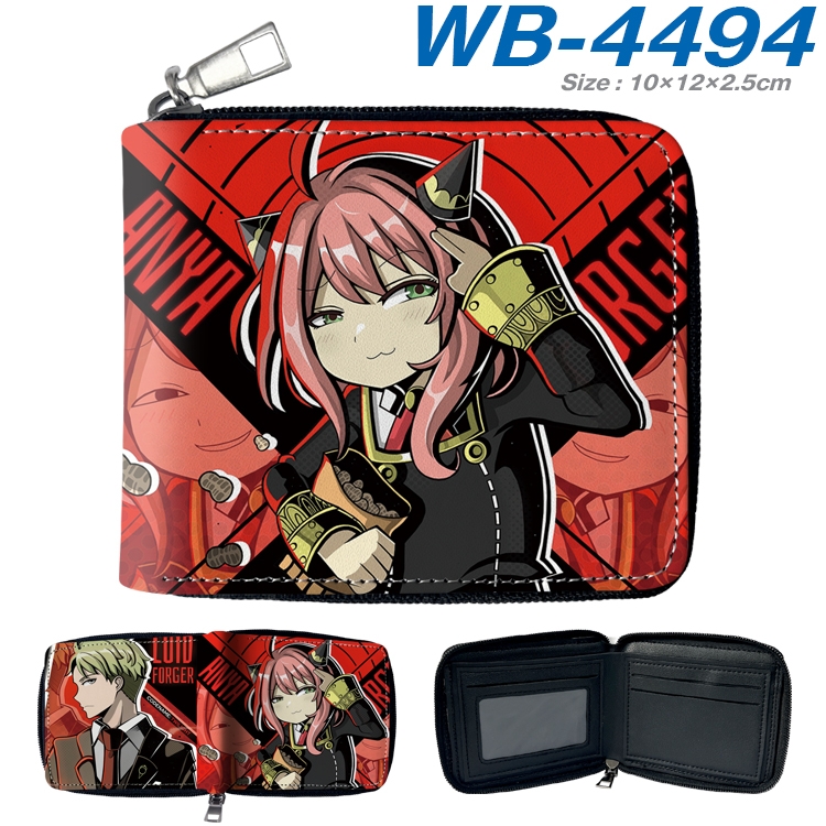 SPY×FAMILY Anime Full Color Short All Inclusive Zipper Wallet 10x12x2.5cm WB-4494A