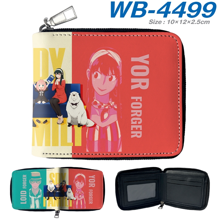 SPY×FAMILY Anime Full Color Short All Inclusive Zipper Wallet 10x12x2.5cm  WB-4499A