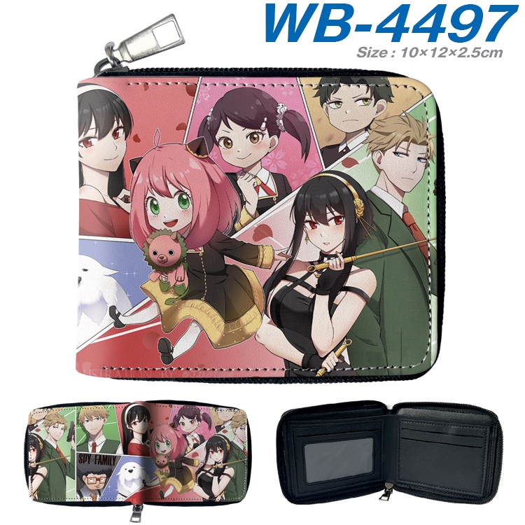 SPY×FAMILY Anime Full Color Short All Inclusive Zipper Wallet 10x12x2.5cm WB-4497A