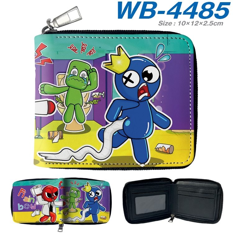 Rainbow friend Anime Full Color Short All Inclusive Zipper Wallet 10x12x2.5cm WB-4485A