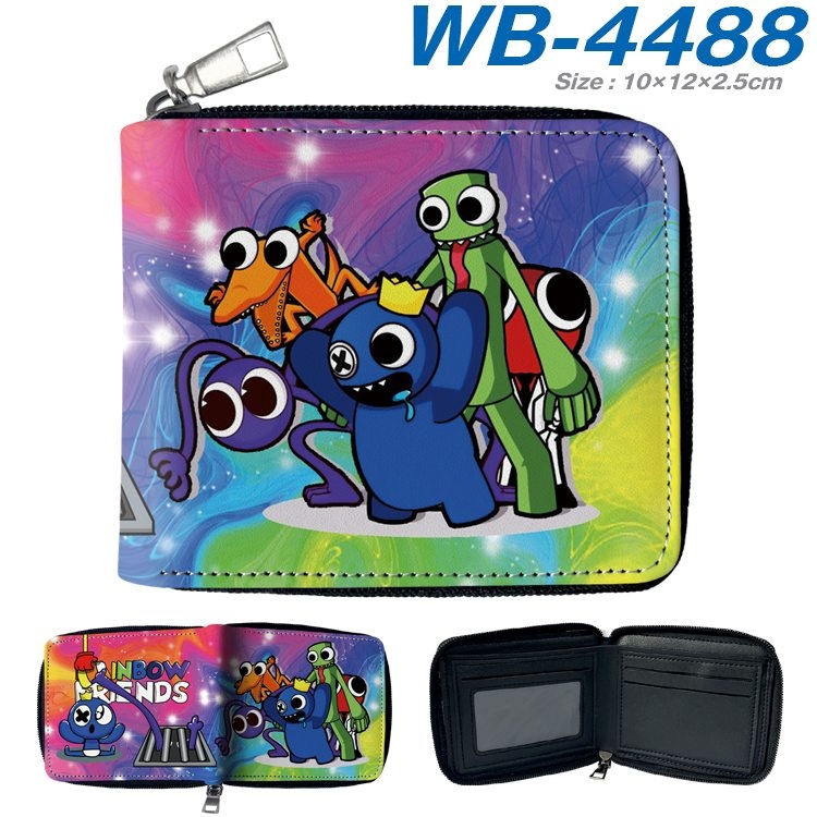 Rainbow friend Anime Full Color Short All Inclusive Zipper Wallet 10x12x2.5cm WB-4488A