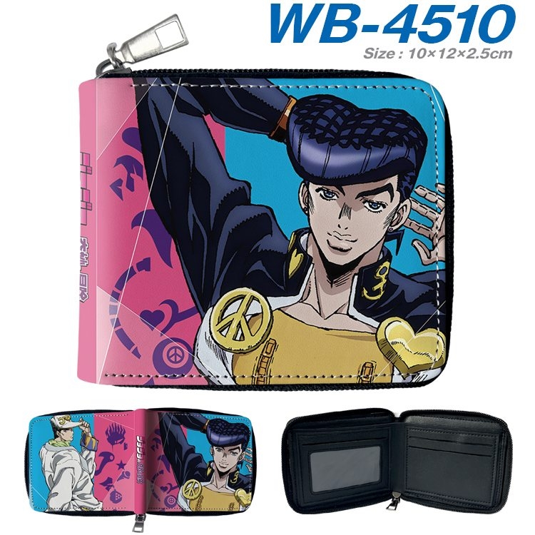 JoJos Bizarre Adventure Anime Full Color Short All Inclusive Zipper Wallet 10x12x2.5cm WB-4510A