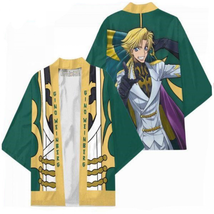 Code Geass Full color COS kimono cloak jacket from 2XS to 4XL  three days in advance