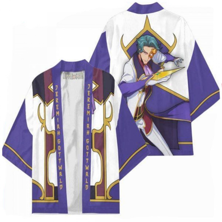 Code Geass Full color COS kimono cloak jacket from 2XS to 4XL  three days in advance