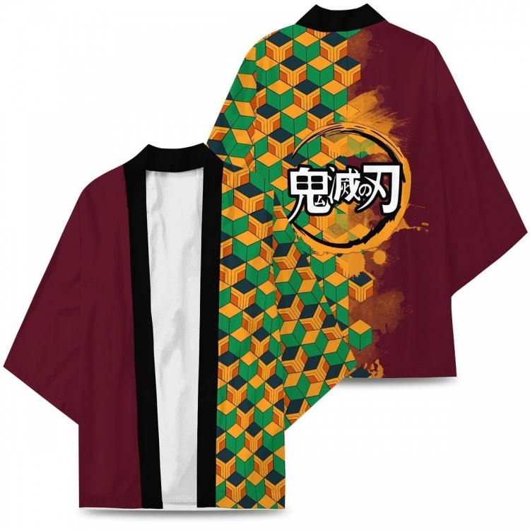 Demon Slayer Kimets Full color COS kimono cloak jacket from 2XS to 4XL  three days in advance